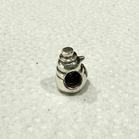 Pandora Retired Sterling Silver Snowman Charm - Picture 4 of 8